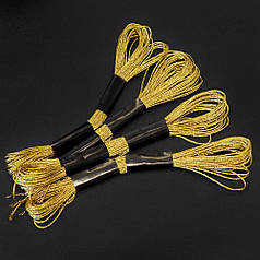 Нитки муліне, металізована нитка, золото, 1 моток 8 м