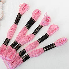 Нитки муліне, рожевий, 1 моток 8 м