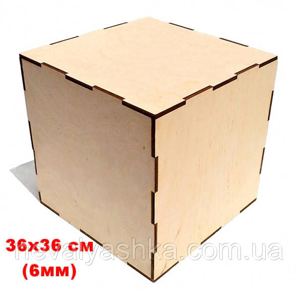 Заготівля Основа для Бизикуба БИЗИКУБ 36 х 36 см (6 мм) Бізікуб Куб Бізі з Фанери, фото 1