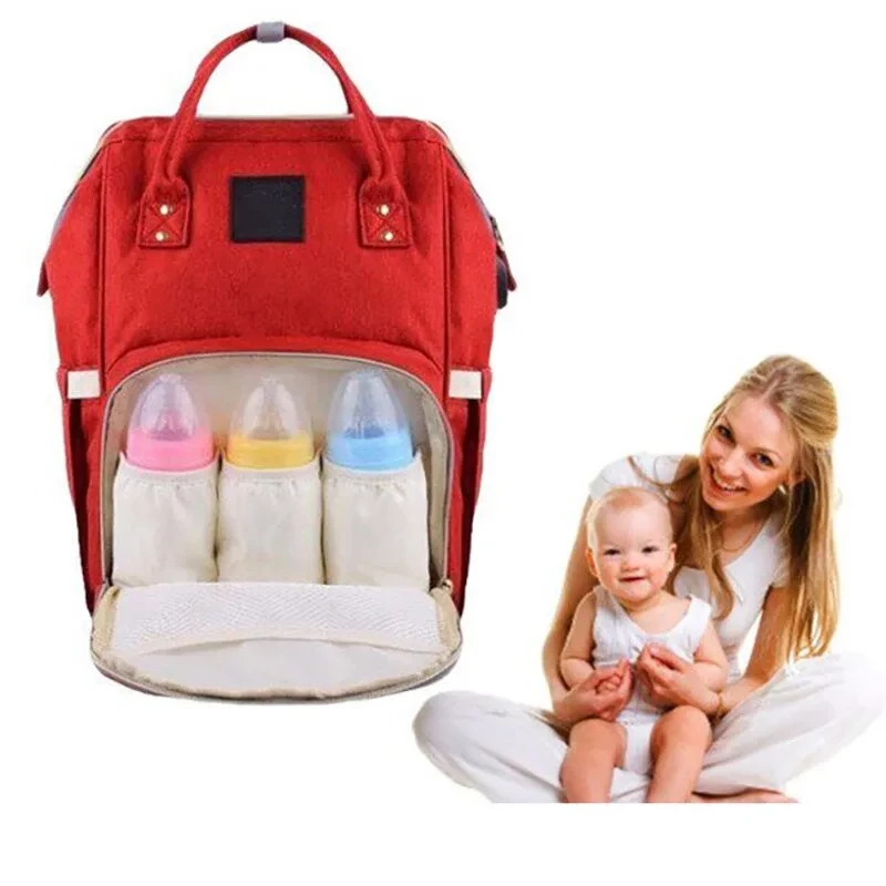 Сумка-рюкзак для мам MOTHER BAG el-1230 КРАСНАЯ