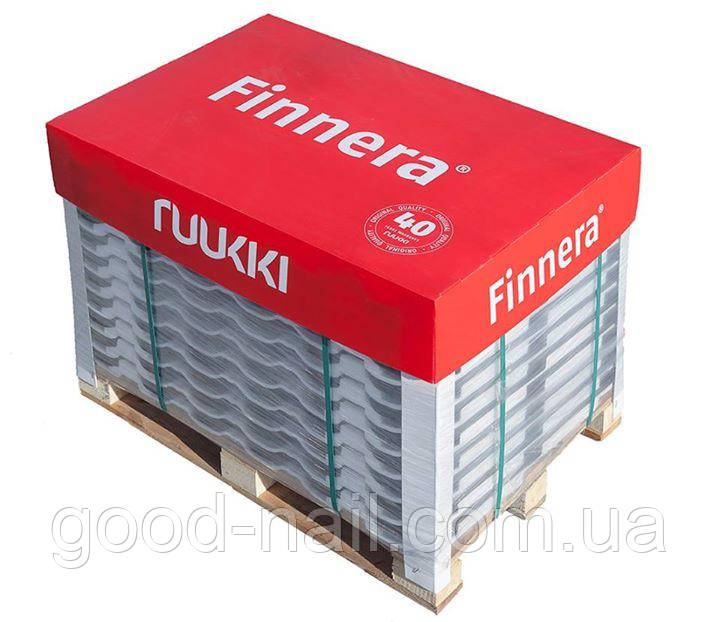 Металлочерепица Finnera. Ruukki 50 (матовое покрытие Pural MATT BT) RR-2Н3 0,5мм (RAL-7016 Графитово-серая) - фото 7 - id-p1642070639