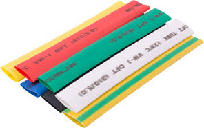 Набір трубок термоусажувальних e.termo.stand.set.10.5, (8 кольорів), 100 мм, 24 шт, E.NEXT (s063005)