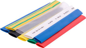 Набір трубок термоусажувальних e.termo.stand.set.12.6, (8 кольорів), 100 мм, 24 шт, E.NEXT (s063006)