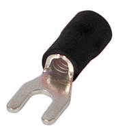 Ізольований наконечник вилковий e.terminal.stand.sv.1,25.3,2.black 0.5-1.5 кв.мм, чорний, E.NEXT