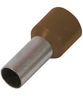 Ізольований наконечник втулковий e.terminal.stand.e10-12.brown 10,0 кв.мм, коричневий, E.NEXT