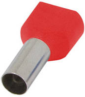 Ізольований наконечник e.terminal.stand.te.2.1.red (TE1010 red) 2x1  кв.мм, червоний