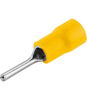 Ізольований наконечник штирьовий e.terminal.stand.PTV1.10.yellow 0,5-1,5 кв.мм, жовтий (упак.100шт)