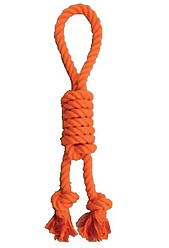 Іграшка для собак Croci Juice (Крокі Джусі канат з вузлом та петлею, апельсин) 43см