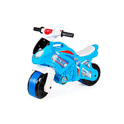 Дитячий музичний каталка-біговел 'Мотоцикл" Технок, від 2 років, на батарейках, 71.5х51х35 см., блакитний