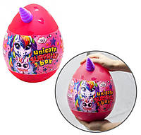 Детский набор для творчества в яйце Danko Toys "Unicorn Surprise Box" для девочки от 5 лет, розовый