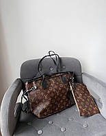 Женская Сумка LV Neverfull Mini Brown Black