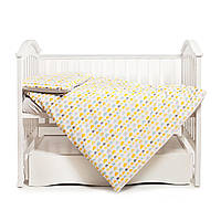 Змінне ліжко для дитячого ліжечка Twins Happy, дитині від народження, 3 елементи, 120х60  см., сіро-жовта