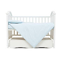 Сменная постель для детской кроватки Twins Organic, ребенку с рождения, 3 элемента, 120х60 см., голубая