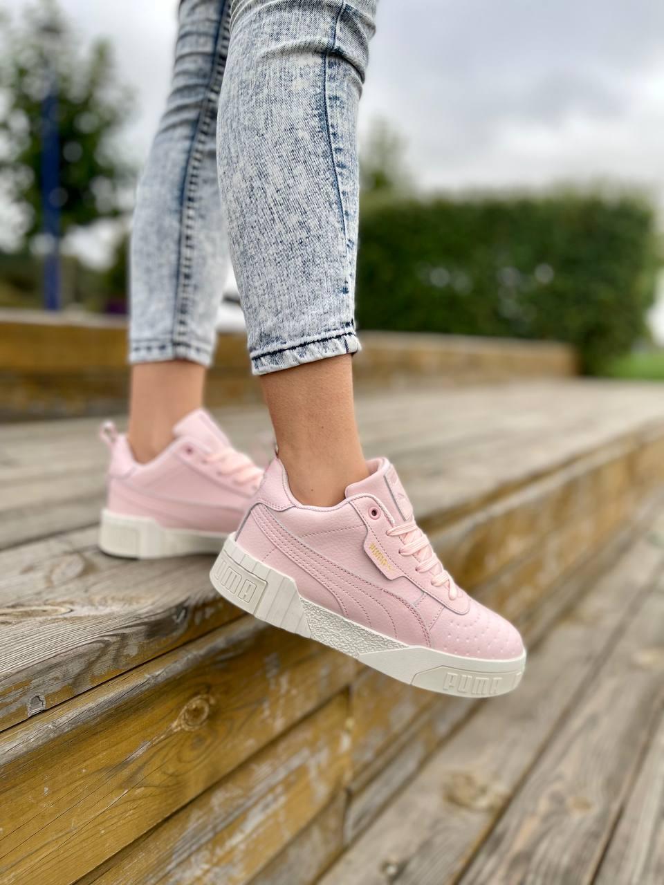 Puma pale pink cali leather trainers sales