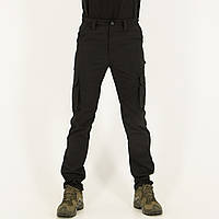 Брюки мужские Карго повседневные с карманами, ткань канвас, цвет черный, 46,48,50,52 р-р