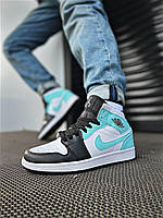 Женские кроссовки Nike Air Jordan 1 Retro Mid Island Green