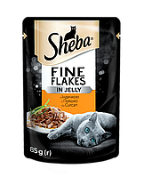 Консерви Sheba Fine Flakes in Gelly для кішок з індичкою в желе 85 г