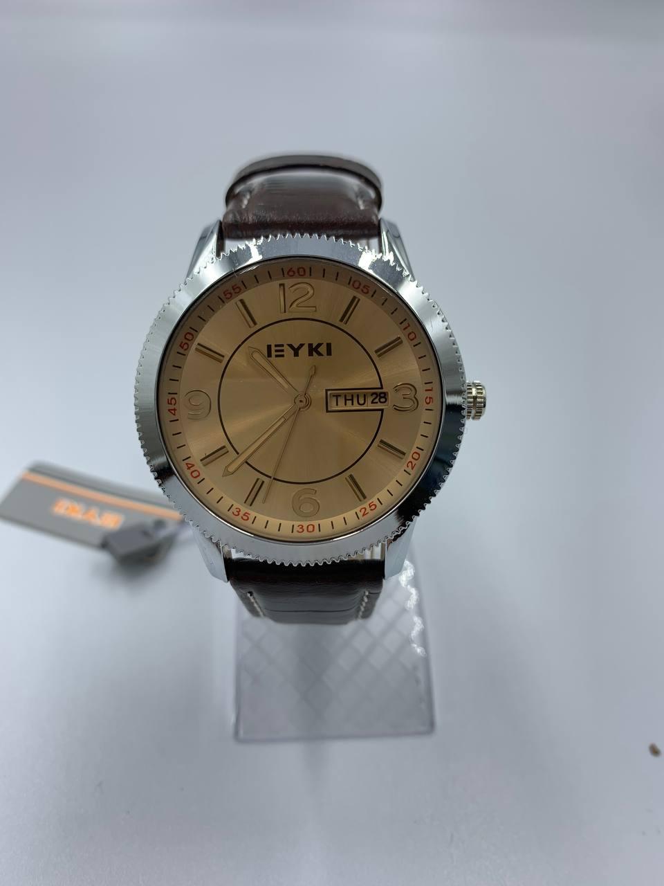 Чоловічий наручний годинник Eyki Date Gold