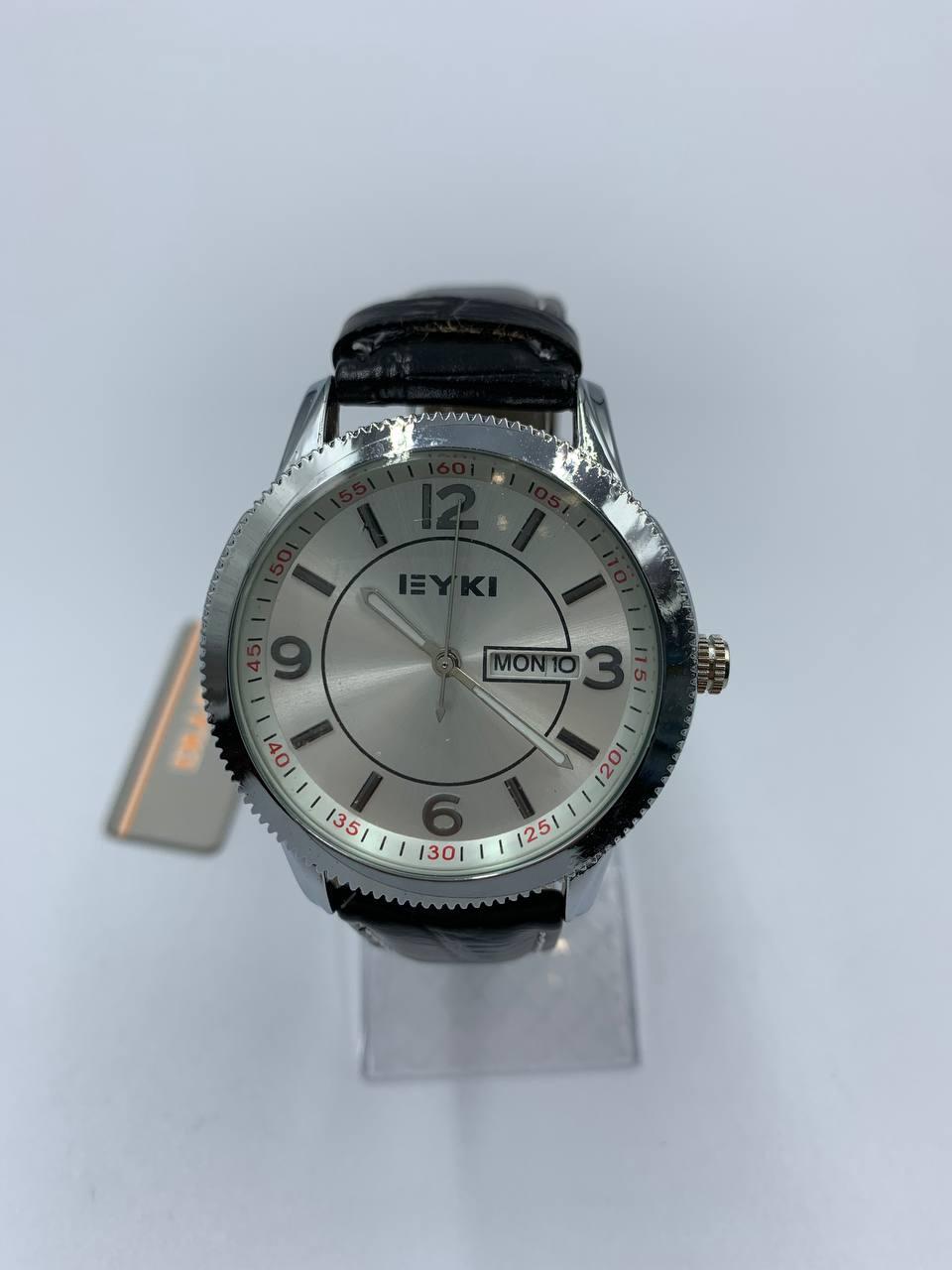 Чоловічий наручний годинник Eyki Date Silver