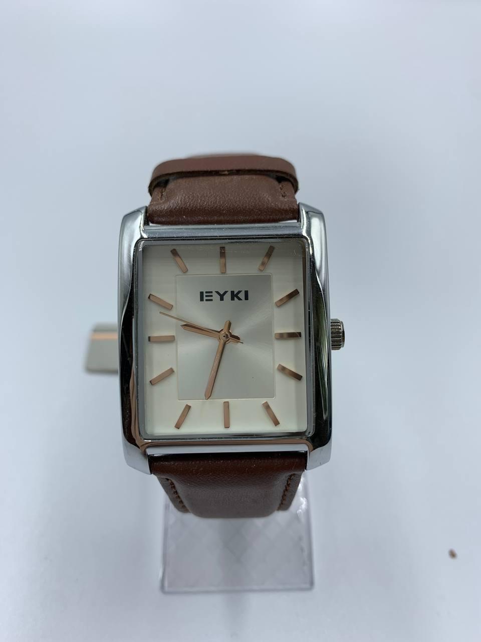 Годинник наручний Eyki square display Коричневий із сірим