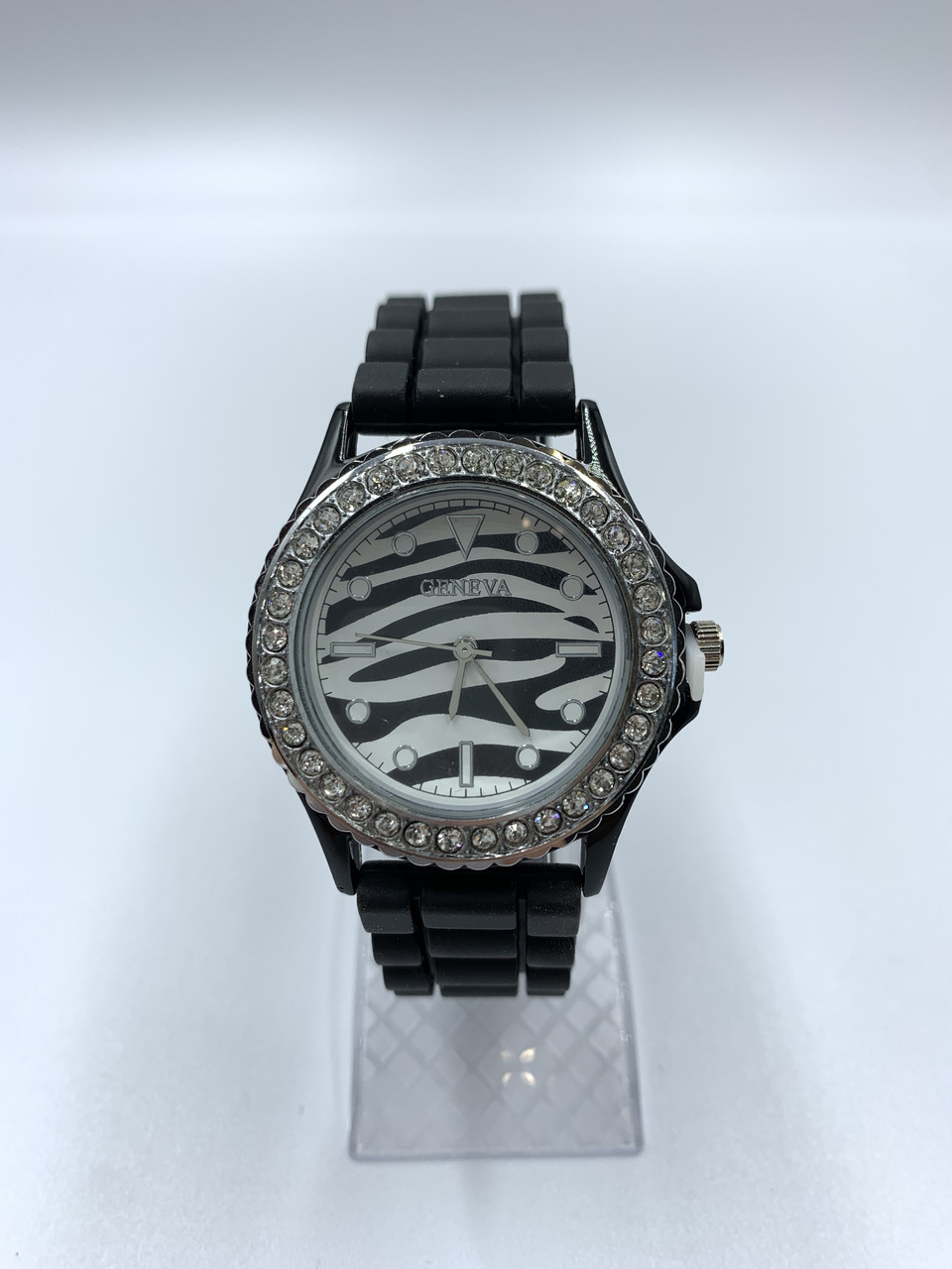 Наручний кварцовий годинник Geneva Zebra чорний