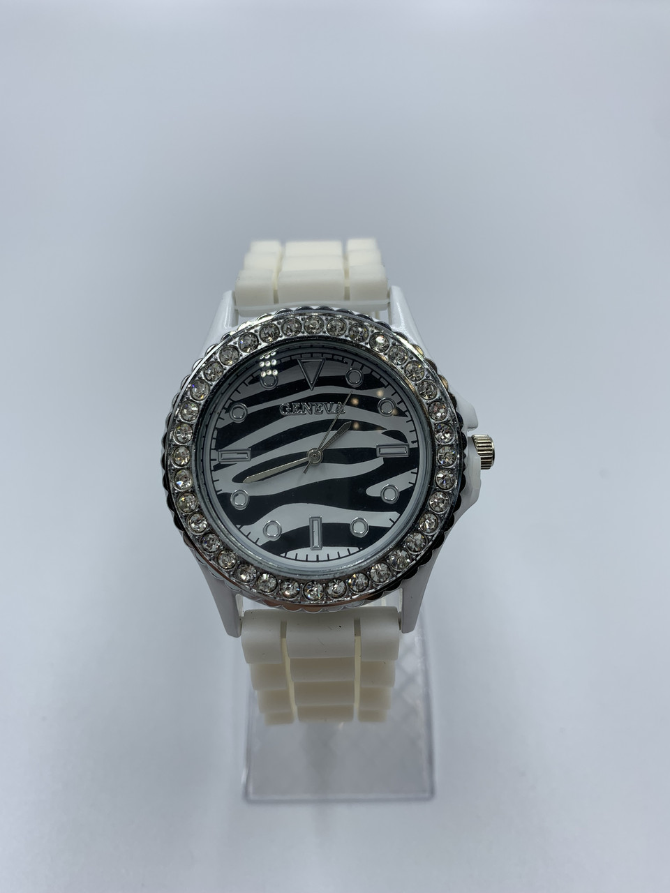 Наручний кварцовий годинник Geneva Zebra білий