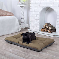 Лежак, лежанка для котов и собак спальное место Цвет хаки/серый L-90*60