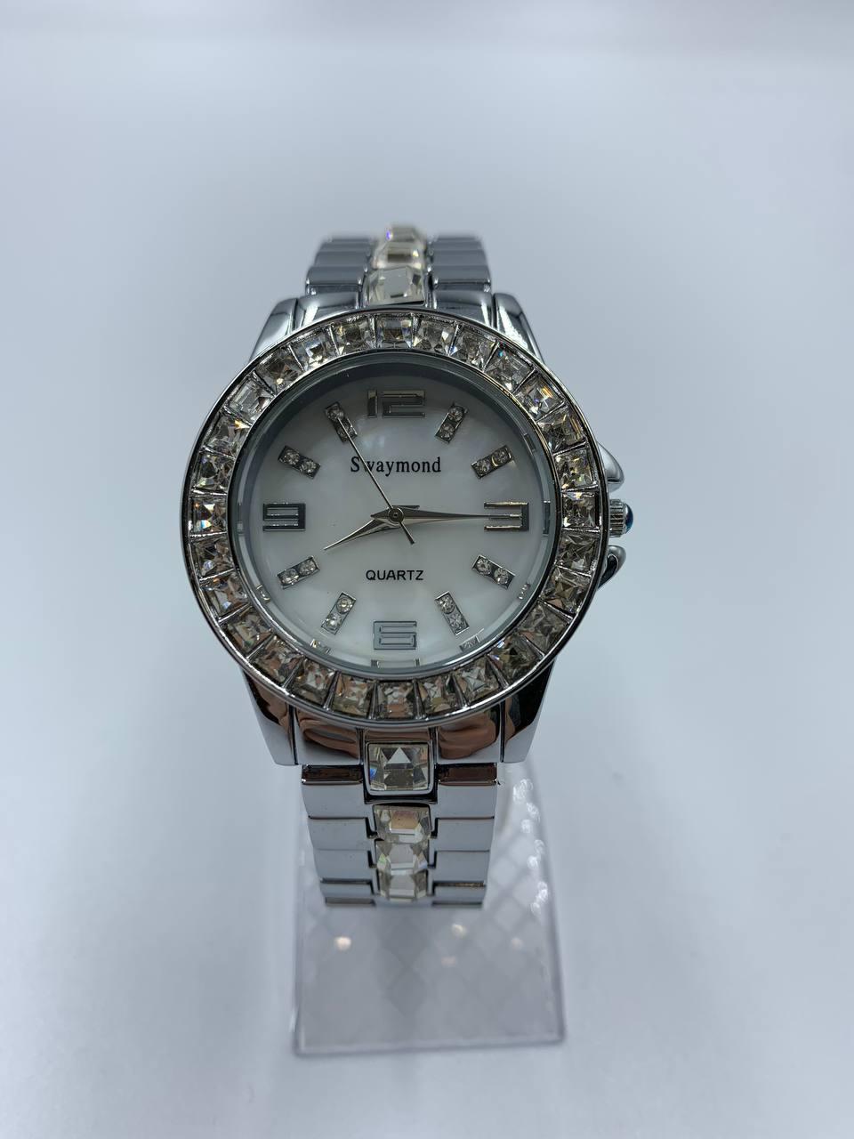 Годинник Swaymond Big Size з кристалами Swarovski Silver