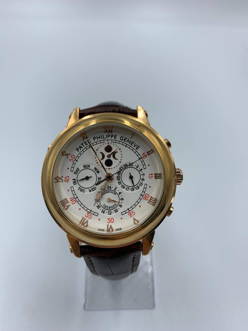 Годинник наручний механічний Patek Philippe Sky Moon Коричневий