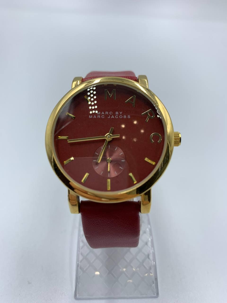 Годинник наручний Marc by Marc Jacobs classic leather Red