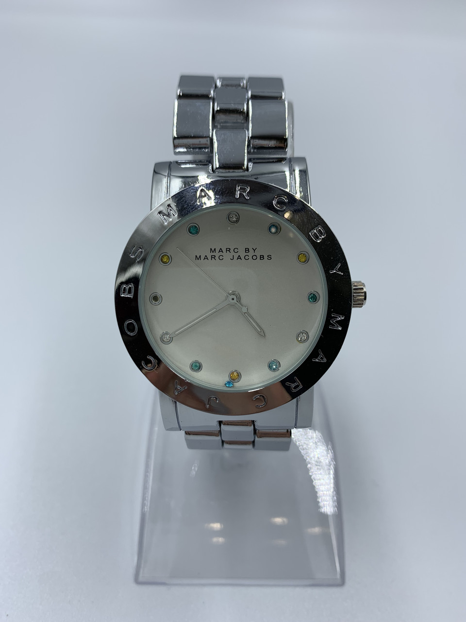 Годинник наручний Marc by Marc Jacobs Crystal Rainbow сріблястий з білим