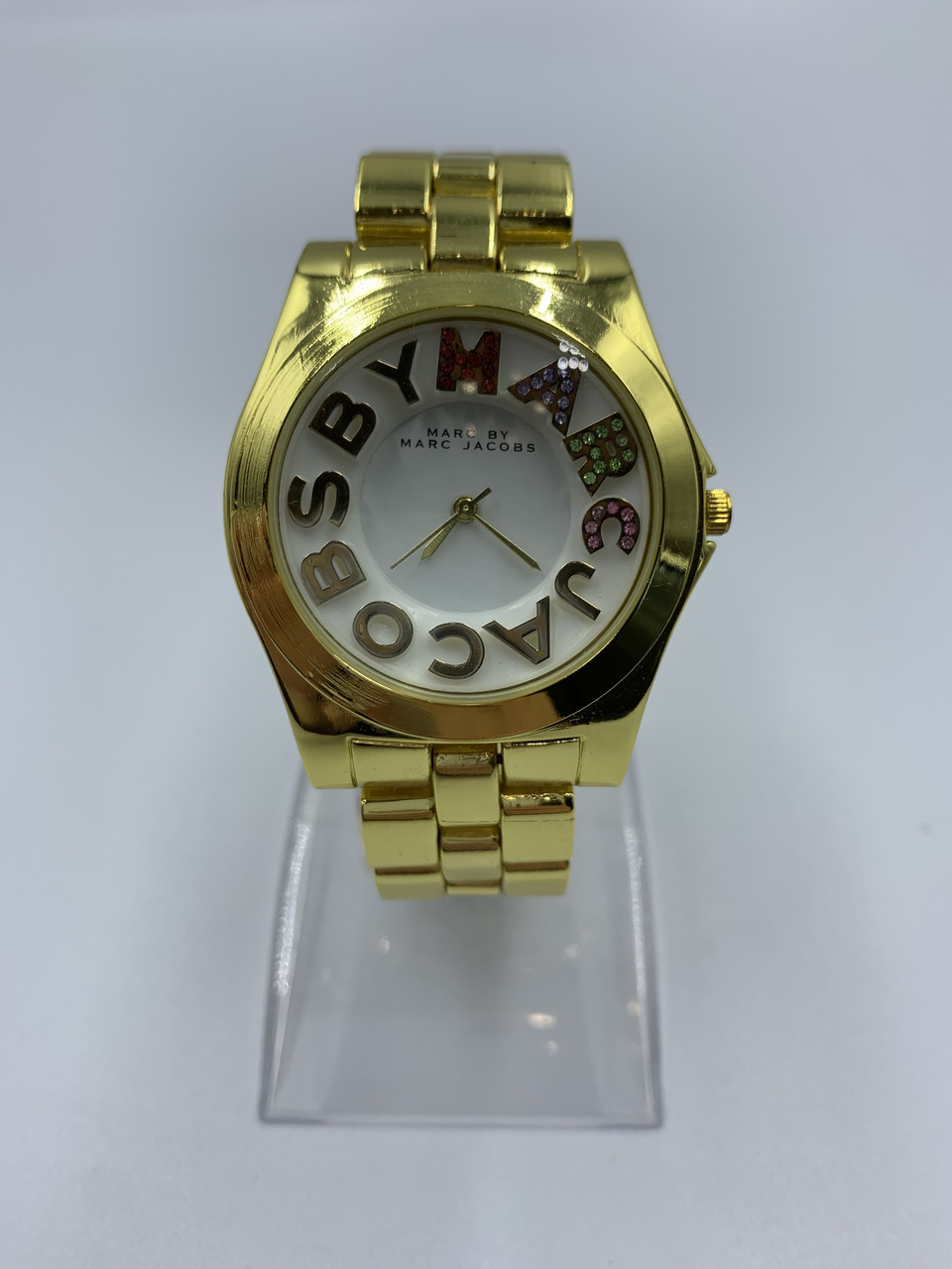 Часы наручные Marc by Marc Jacobs with crystal Gold Logo white