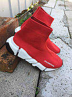 Женские кроссовки Balenciaga Speed Trainer Red White Black