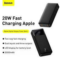 Оригинальный повербанк Power Bank Baseus 20000mah 20w PD QC 4.0 Fast Charging Type-C LED