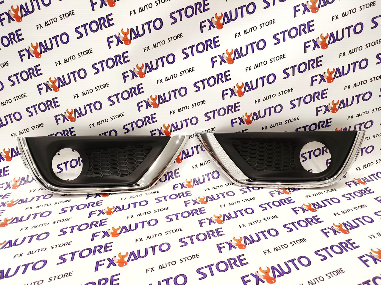 Накладки ПАРА хром молдінг ПТФ протитуманних ліхтарів молдінг заглушка Jeep Compass 2017-202 5UP96RXFAB, фото 1