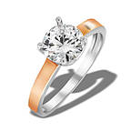 Каблучки срібні із золотими вставками