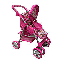 Детская прогулочная коляска для кукол Melogo с удобной спинкой, ребенку от 3 лет, 52х35х64 см., коричневая