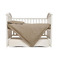 Сменная постель для новорожденного в кроватку Twins Linen, ребенку с рождения, 3 элемента, 120х60 см., бежевая