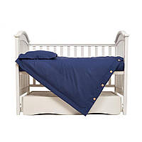 Сменная постель для новорожденного в кроватку Twins Linen, ребенку с рождения, 3 элемента, 120х60 см., синяя