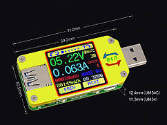 USB тестер струму напруги ємності Bluetooth Android RD UM34C