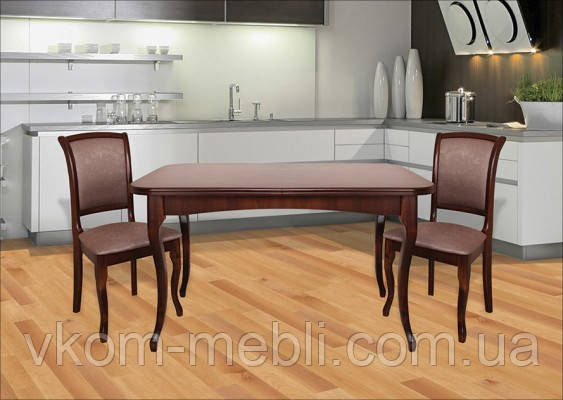 Стіл обідній розкладний ПРАГА (горіх темний), фото 1