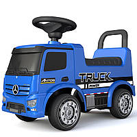 Детская каталка-толокар Mercedes (машинка, музыка, на батарейке) Грузовик Bambi 656-4 Синий
