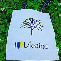Эко сумка ручной работы I love Ukraine (М0001) ТМ Eco made