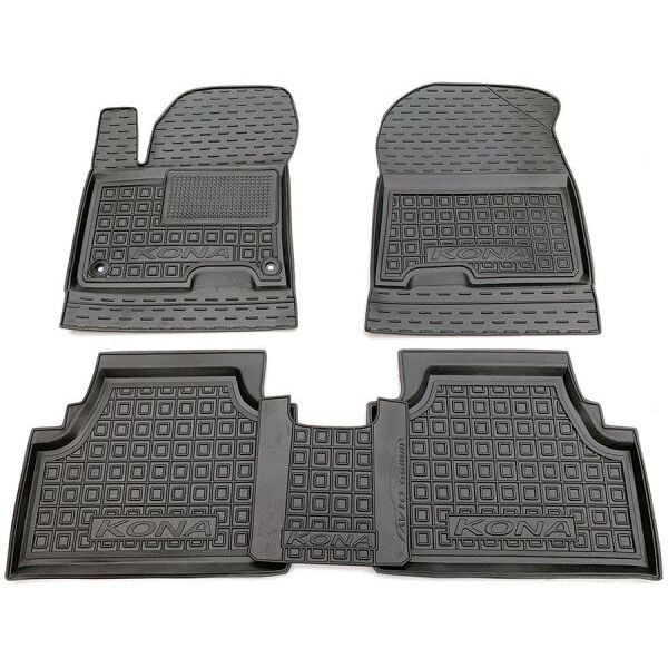 Резінові килимки в салон Hyundai Kona 2019- Electric, фото 1
