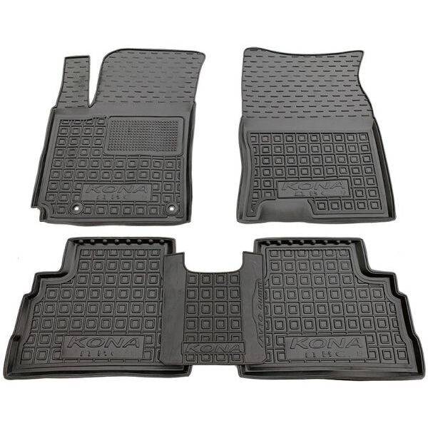Гумові килимки в салон Hyundai Kona 2019- ДВС, фото 1