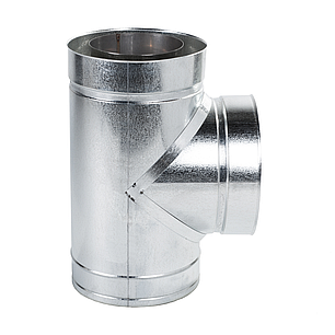 Трійник-сендвіч 87° ø110 мм 0,5 мм Нерж/Оц Версія-Люкс (10589), фото 1