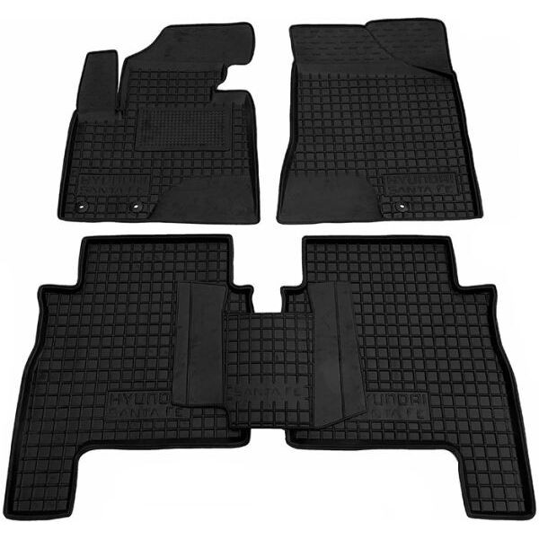 Резінові килимки в салон Hyundai Santa Fe 2010-2012, фото 1