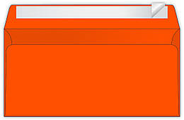 Конверт DL відр. стрічки ОРАНЖ./10шт/