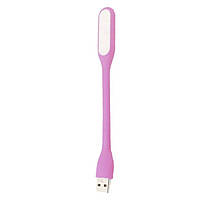 Міні USB LED світильник-лампа для ноутбука, нічник рожевий