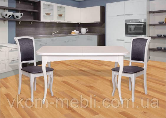 Стіл обідній розкладний ПРАГА (білий), фото 1